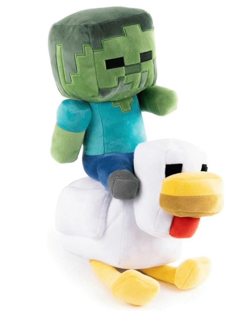 Mattel Minecraft Plush Zombie Chicken Jockey Toy Collectible.